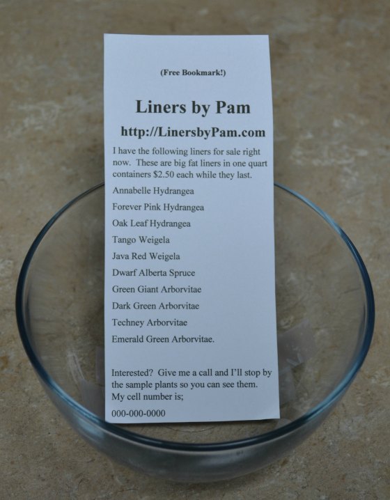 A bookmark that delivers your complete sales message.