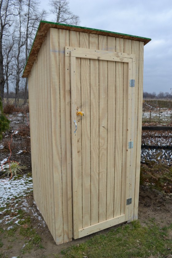 The outhouse at Mike's Plant Farm.