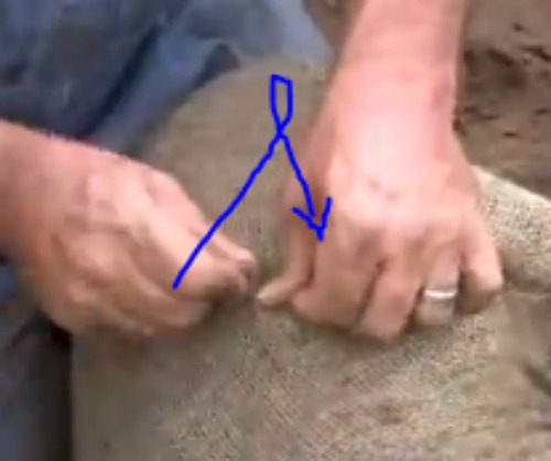 Use the pinning nail for leverage as you pull and flip it.
