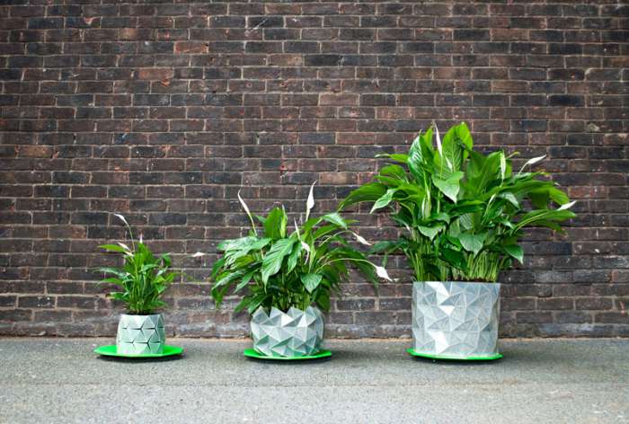 Origami Flower Pot Grows With Your Plant