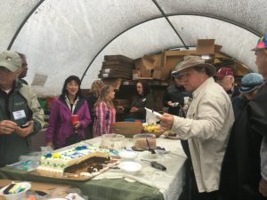 A birthday party in a hoop house?